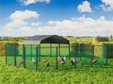 Extra Large Black Chicken Coop Cage Run Rabbit Hutch Walk-In Hen Enclosure 300x200x270cm V178-59382