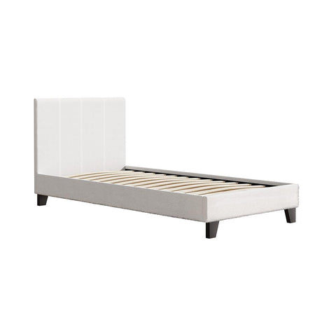 Artiss Bed Frame Single Size Boucle NEO BFRAME-H-NEO-S-TED-AB