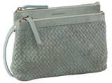 Pierre Cardin Woven Ladies Crossbody/Clutch Bag - Mint V563-PC-3283-MINT