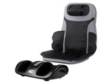Livemor Full Back Massage Seat Cushion Heating With Kneading Foot Massagers MASSAGE-188-BARON-BK