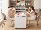Artiss Manicure Table Nail Desk with Built-in Dust Collector Beauty Salon Station Drawers Shelves FUR-AD-MANICURE-6MOD-WH-AB