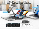 Foldable Bluetooth Keyboard with Touchpad and Stand for iPad/iPhone/MacBook,3-Device Ultra Slim PU V1107-888-86290-WHT