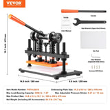 Leather Cutting Machine, 10.2 x 5.9 in Embossing Plate Manual Die Cutter, 0.47 in Pressure Stroke V952-SDSLPGYHJ26XK2HM6V0