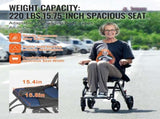 Wheelchair, Aluminum Alloy Ultra-Lightweight Transport Chair for Adults, Foldable Cabin Wheelchair V952-FWYSLYLHJ157O4N02V0