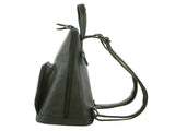 Milleni Womens Twin Zip Backpack Nappa Italian Leather Travel Bag - Grape Leaf V563-NL-10767-GRAPE_LEAF