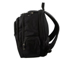 Pierre Cardin 30L Large Padded Backpack Bag w 13" Laptop Sleeve Travel Luggage - Black V563-PC-2649-BLK