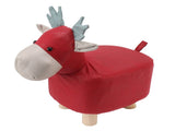 Animal Footstools Prevent Slip Cute Cartoon Giraffe Shape Soft Small Kids Stools for Home Red V1294-YM0703-3116230000311
