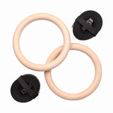 VERPEAK Wooden Gymnastic Rings with Adjustable Straps Heavy Duty Exercise Gym Rings Wooden V227-9300302011311