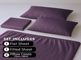 1000 Thread Count Cotton Rich Double Bed Sheet Set 4 Piece, Soft Feel Microfibre Blend, Solid C CVC-10DBL-LIL