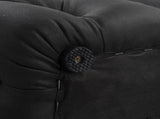 Black Leathaire Ottoman-Rectangular V264-OTM-801L-BLK-NA-1