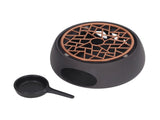 Teapot Warmer Base Ceramic Candle Heater Tea Coffee Milk Light Warmer with Purple Iron Pad for Home V1294-YM0703-3118230033511