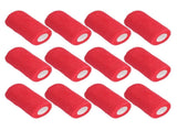 12Pcs Bandage Wrap Natural Latex Elastic Self Adhesive Wrap for Cows Dogs Horses 10cm Red V1294-YM0523-3111220104711