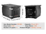 Insulated Food Pan Carrier, 90L Hot Box for Catering, LLDPE Food Box Carrier with Double Buckles, V952-SPBWXHSEPP90LLAXYV0