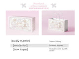 Pink Sweet Story Large Gift Box with Lid set-Includes Raffia and Gift Bag- Cute Birthday Present V888-ELOSUNG53148