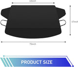 Car Window Protection - Windproof and Snowproof - 600D Oxford Fabric Windscreen Protection V1188-MS101-01094-1