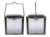 2PCS 3D Solar Lantern Rain Proof Weather Proof Flickering Outdoor Lantern for Garden Patio Landscape V1294-YM0901-3119250008411
