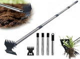 60" Weed Puller Tool with Long Handle Heavy Duty 2-in-1 Weed Rake and Garden Hoe, Manual Weed V1107-119-94181