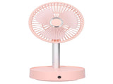 Mini Shake Head Fan Portable Folding Telescopic Electric Fan for Home Office OutdoorPink V1294-YM0721-3113210043812