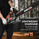 X-BULL Chainsaw Petrol Commercial 62cc 20" Bar E-Start Tree Pruning Top Handle V211-AUEB-HGT010