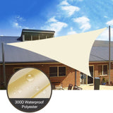 5x5x7M Waterproof Triangular Sun Sail with UV Protection for Garden Terrace and Pool, Black, V1188-MS-325-1081