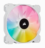 Corsair White SP140 RGB ELITE, 140mm RGB LED Fan with AirGuide, Single Pack V1202-V2-CFCO-SP140RGBELW