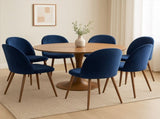 Levede 6x Dining Chairs Seat French Navy CH1037-2-NVX3