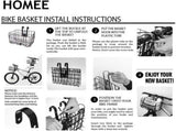 Foldable Bicycle Basket Removable Metal Mesh with Quick Release V1188-MS-708-027