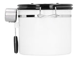 Sealing Container with Spoon Stainless Steel Coffee Beans Canister with Release Valve White1.8L V1294-YM0901-3118210146812