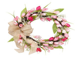 Tulip Wreath Tulip Decorative Wreath Artificial Tulip Wreath Decorative Flower Wreath V1294-YM0715-211028LS02