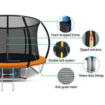 Everfit 8FT Trampoline for Kids w/ Ladder Enclosure Safety Net Rebounder Orange TRAMPO-C-C8-OR