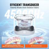 VEVOR Ultrasonic Cleaner for Dentures 200ML Retainer Cleaner Machine with UV V952-JYCSBQXJ30W2VEF9YV3