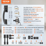 Double Door Set, Matte Black Arched Door Lever, Double Front Door Set with Reversible V952-SMSBYGHDSHXLZ8LO2V0