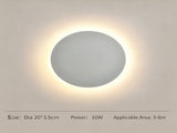 20CM White Regular Eclipse LED Wall Light Stepless Dimming V1221-XM-LB424-GM31
