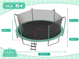 Bestway 14ft Trampoline Kids Rebounder Safety Net Enclosure Outdoor Fitness 4.27m for Ages 6 BW-TRAMPO-59105