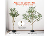 150cm Artificial Olive Tree with Black Pot, Tall Fake Tree with Natural Wood Trunk & Realistic Green V952-RZS5FTGLSSLX6A0M6001V0