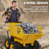 Baumr-AG 6 Wheel Motorised Wheelbarrow Dumper, Briggs & Stratton CR950 Petrol Engine, 500kg Capacity V219-BRWPWRBMRBP92