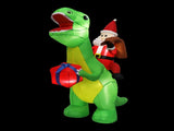 Santaco Christmas Inflatables Outdoor Santa Claus Riding Dinosaur Lights Dcor INFL1046