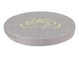 Embroidery Linen Cushion Thickened Round Straw Yoga Mat Home Balcony Seating CushionGray 1 V1294-YM0901-3111200222112
