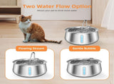 304 Stainless Steel Automatic Pet Water Fountain, 4L Cat Water Dispenser with Transparent Window, V1341-ZY-G9RDNHD8-A
