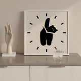 Wall Clock Innovative Nordic Style Cute Cat Pattern Silent Prevents Ticking Living Room Wall Clock V1294-YM0706-3115230057212