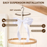 Hanging Disco Ball Decor, Built With Bamboo Ring and Cotton Rope, Lightweight Stable, and Long V1369-AZ3-W-12016