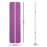 Everfit 4M Air Track Gymnastics Tumbling Exercise Cheerleading Mat Inflatable Purple ATM-4-1-01M-PU