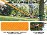 Slackline Kit with Training Line, 18.3m Backyard Slack Line Equipment, Easy Setup Tight Rope for V952-SCXTJ60YCSBX8AGABV0
