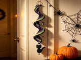 Black Cat Shaped Handmade Crochet Halloween Charms Decorations, Halloween Party Wind Hanging V1192-AZ-W-35143