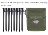 2pc Heavy-Duty 20cm Tent Stakes Kit with Carry Bag V888-ELOSUNG39110