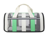 Size L Green And White Foldable Pet Carrier Bag - Lightweight, Breathable, and Spacious for All V888-ELOSUNG21998