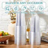 540x 16oz Premium Plastic Clear Cups Extra Strong PET BPA Free V563-CP1613-30-1BOX