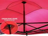 3x3m Pop Up Gazebo Outdoor Tent Folding Marquee Party Camping Market Canopy w/ Side Wall - red V610-GAR-3X3-SI-RE