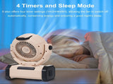 Outdoor Camping Fan with LED Lights, 20000mAh Rechargeable Battery Operated Oscillating Fan, V1294-YM0901-LB0336