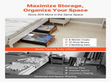 Under Bed Storage with Wheels, 650 x 460 x 180 mm Underbed Containers, Underbed Shoes Organizer with V952-CDCWKFTMBYDLATMLN001V0